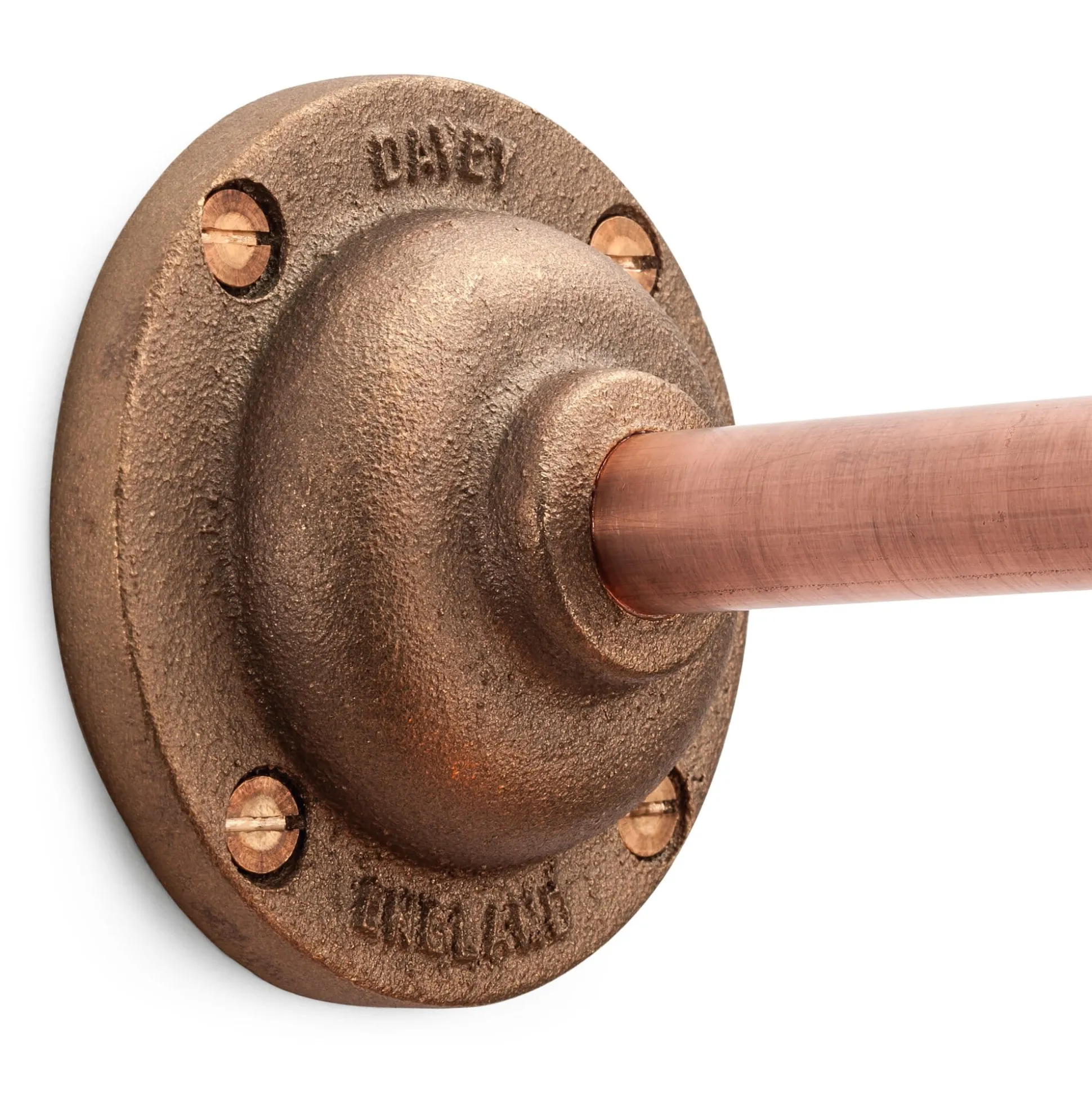 Außenwandleuchte Bronzeguss und Kupfer rechtwinklig