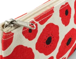 Aufräumer Blumenprint, rot-natur