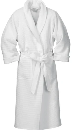 Bademantel Waffelpiqué und Frottier Unisex