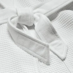 Bademantel Waffelpiqué und Frottier Unisex