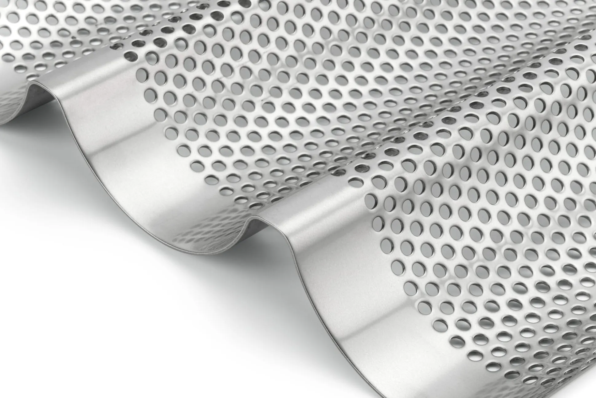 Baguette-Backblech Edelstahl perforiert