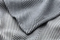 Baumwolldecke blaugrau-weiß