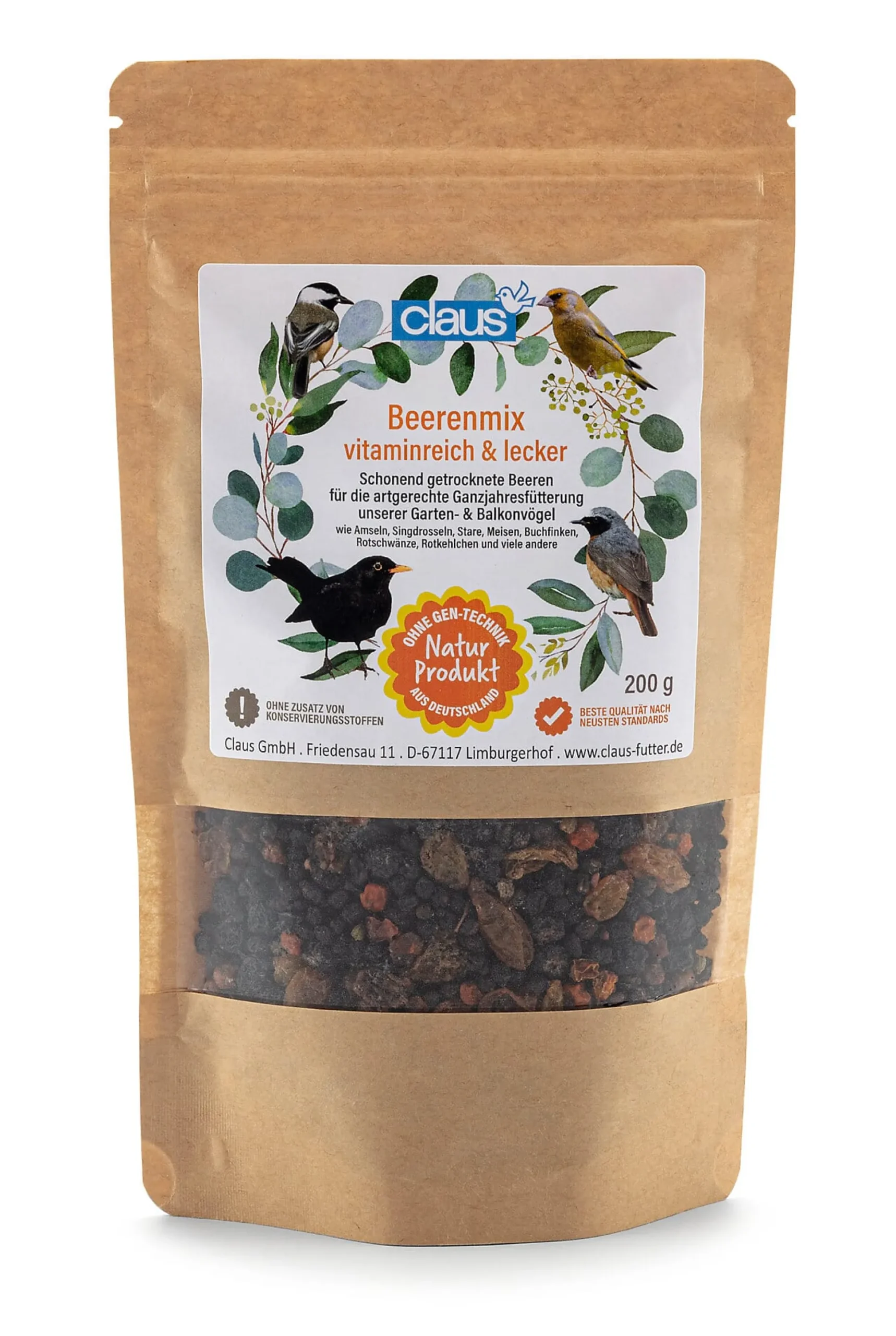 Beerenmischung für Vögel