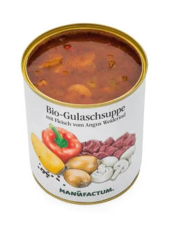 Bio-Gulaschsuppe mit Fleisch vom Angus-Weiderind