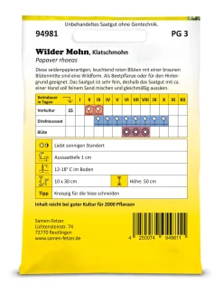 Blumensamen für trockene heiße Plätze