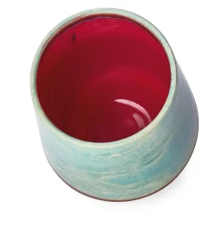 Bogler-Trinkgefäß Himmelblau-Himbeer