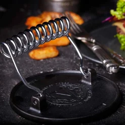 Brat- und Grillgut-Presse Gusseisen