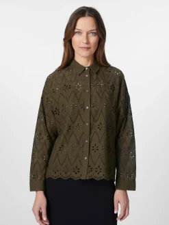 Damenbluse Lochspitze