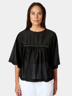 Damenbluse mit Kräuseln