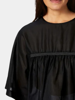 Damenbluse mit Kräuseln