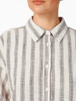 Damen-Blusenkleid gestreift