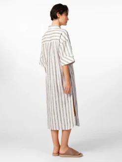 Damen-Blusenkleid gestreift