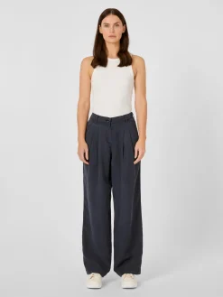 Damen-Bundfaltenhose Lyocell