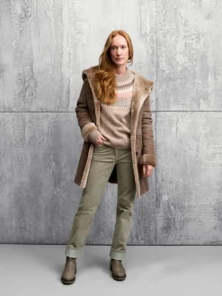 Damen-Cordhose schmales Bein