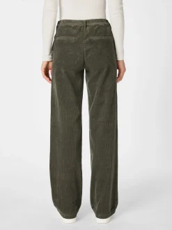 Damen-Cordhose weites Bein