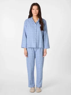 Damen-Flanellpyjama kariert