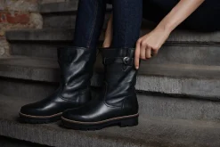 Damenhalbstiefel Rindleder gefüttert