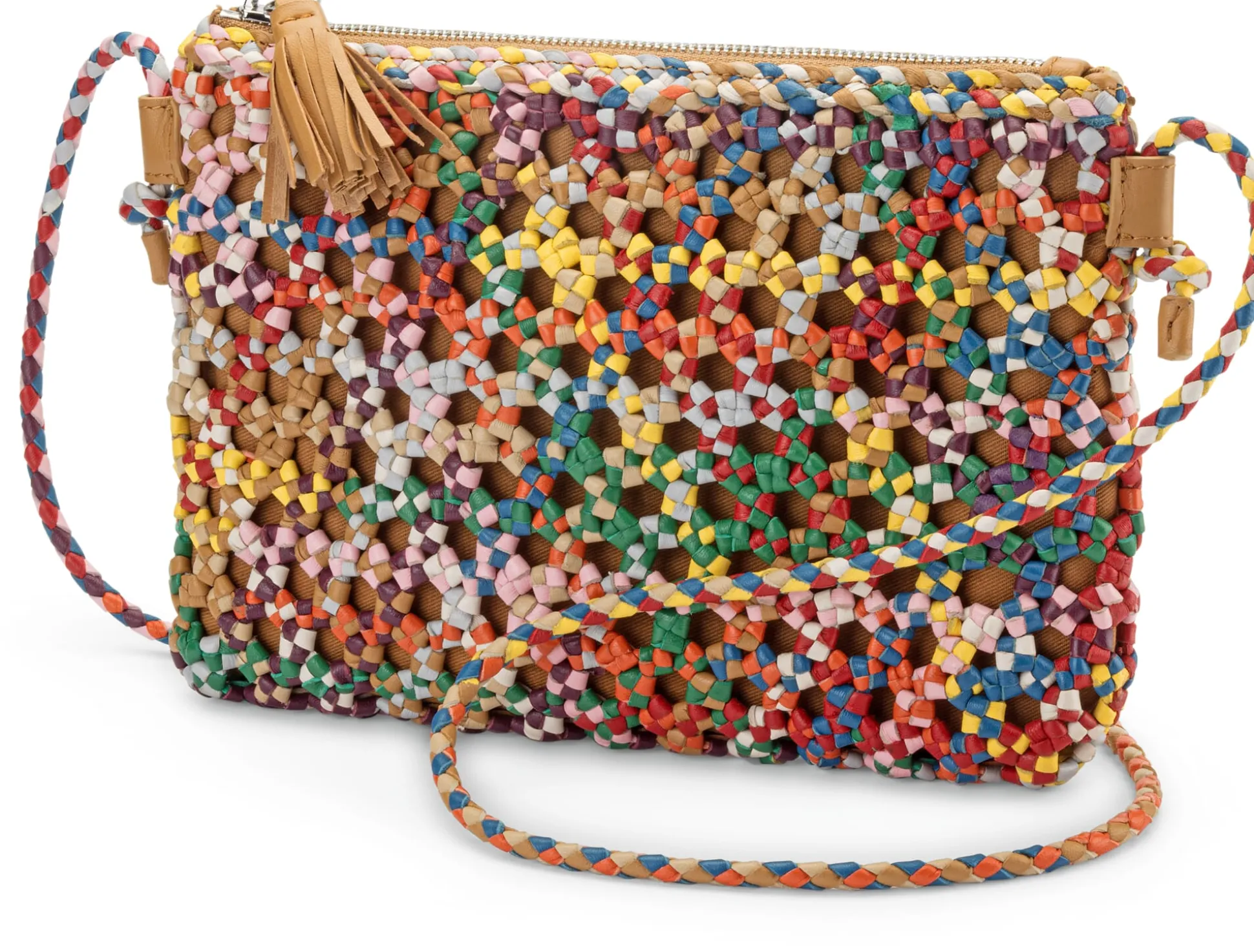 Damen-Handtasche geknüpft, multicolor