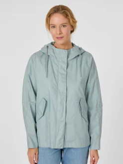 Damenjacke Leinen mit Kapuze