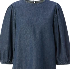 Damen-Jeansbluse 3/4-Arm