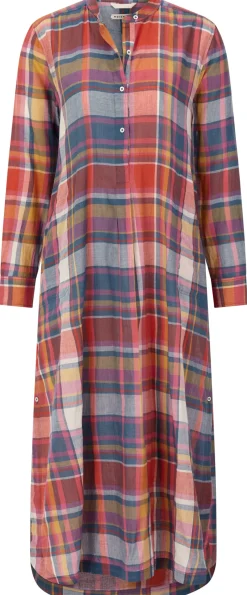 Damenkleid lang kariert