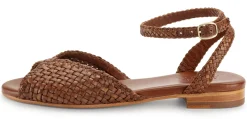 Damen-Ledersandale geflochten
