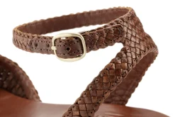 Damen-Ledersandale geflochten