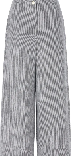 Damen-Leinenhose gestreift