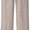 Damen-Leinenhose gestreift