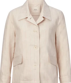 Damen-Leinenjacke Streifen