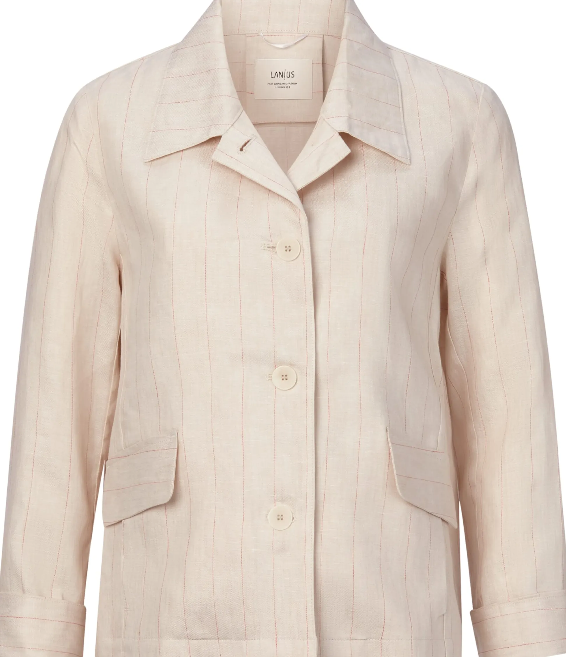 Damen-Leinenjacke Streifen
