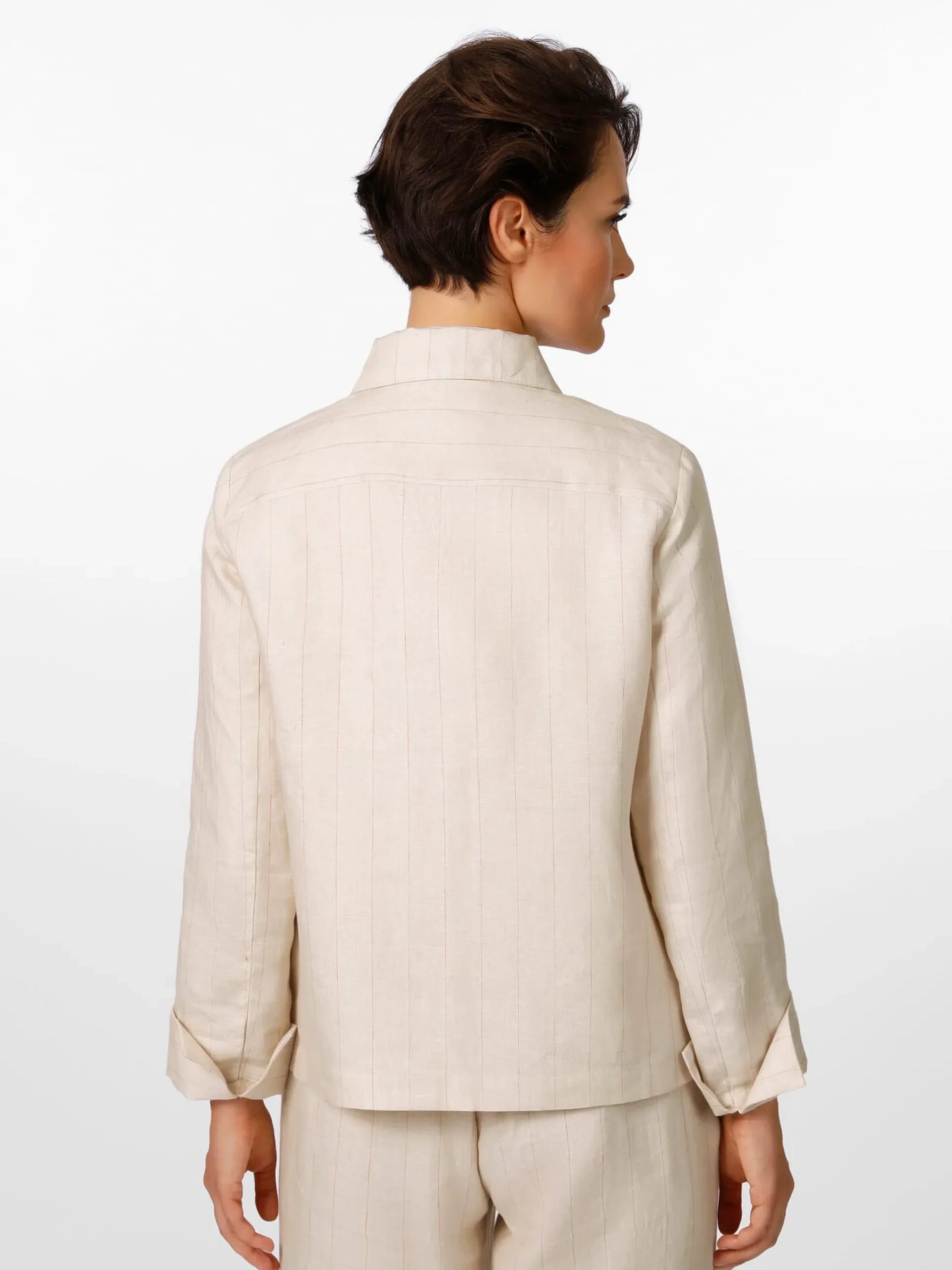 Damen-Leinenjacke Streifen