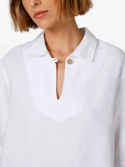 Damen-Leinenschlupfbluse