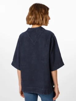 Damen-Leinenschlupfbluse