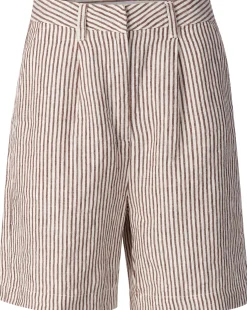 Damen-Leinenshorts gestreift