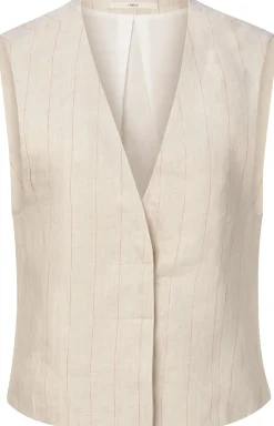 Damen-Leinenweste Streifen