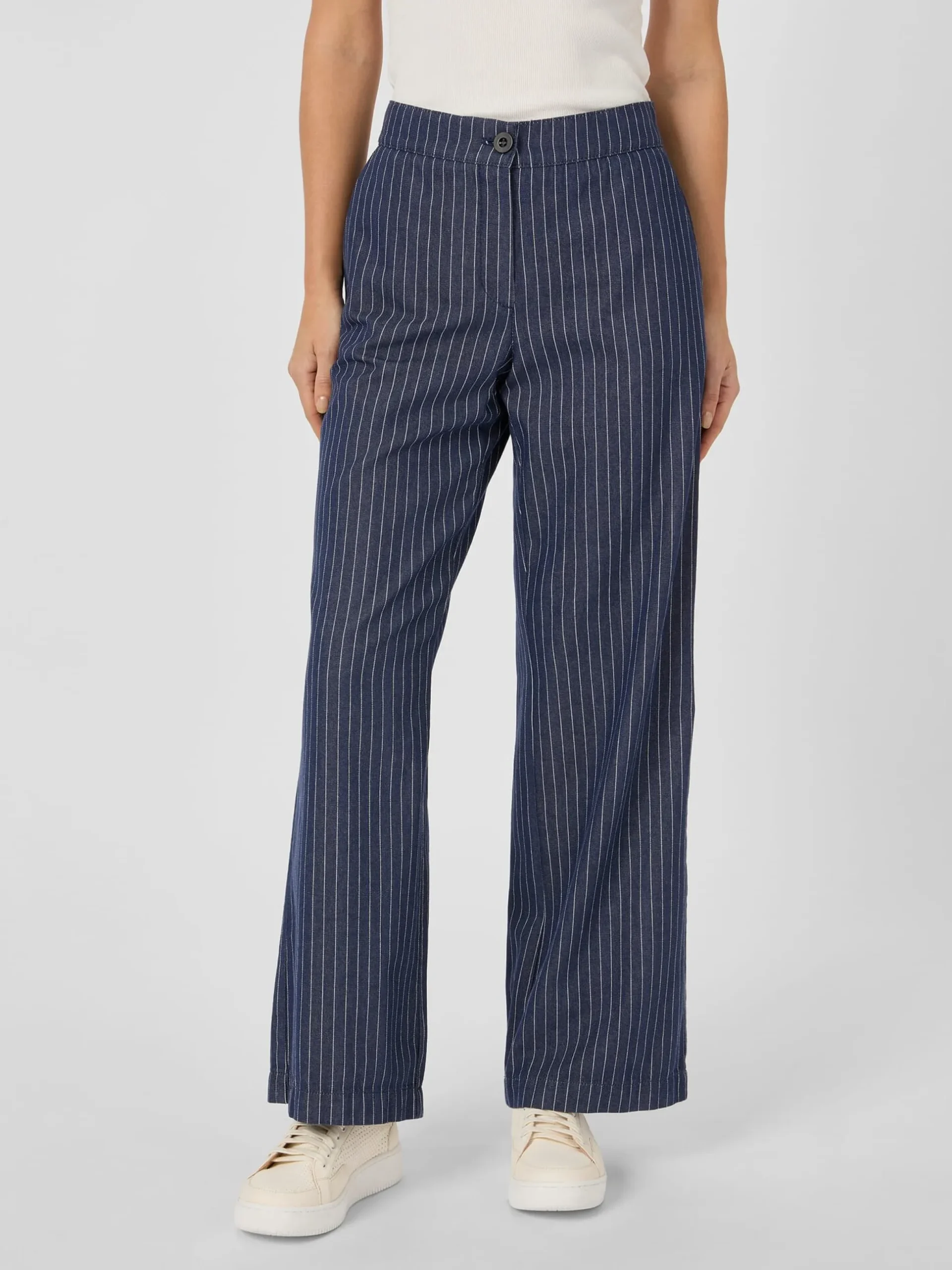 Damen-Marlenehose Nadelstreifen