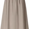 Damen-Midirock breiter Bund, Sand
