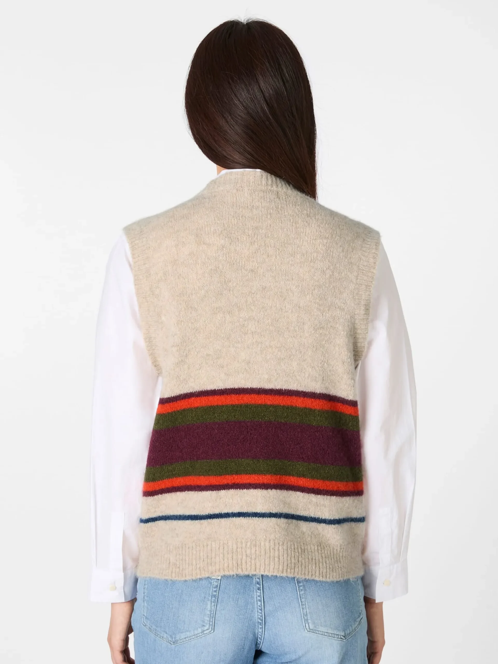Damen-Pullunder gestreift