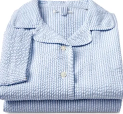 Damen-Pyjamashirt Seersucker