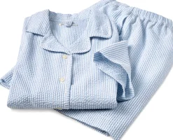 Damen-Pyjamashirt Seersucker