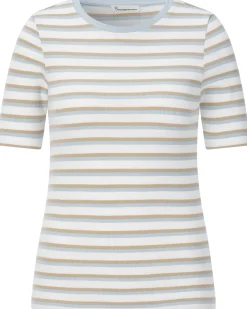 Damen-Rippenshirt gestreift