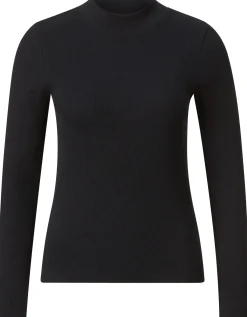 Damen-Rippenshirt Langarm