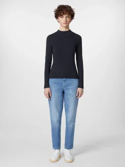 Damen-Rippenshirt Langarm