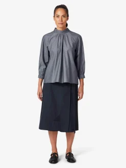 Damen-Schlupfbluse Chambray