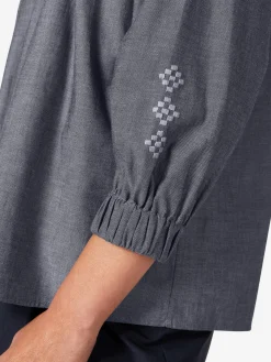 Damen-Schlupfbluse Chambray