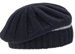 Damen-Strickbarett Lammwolle, Dunkelblau