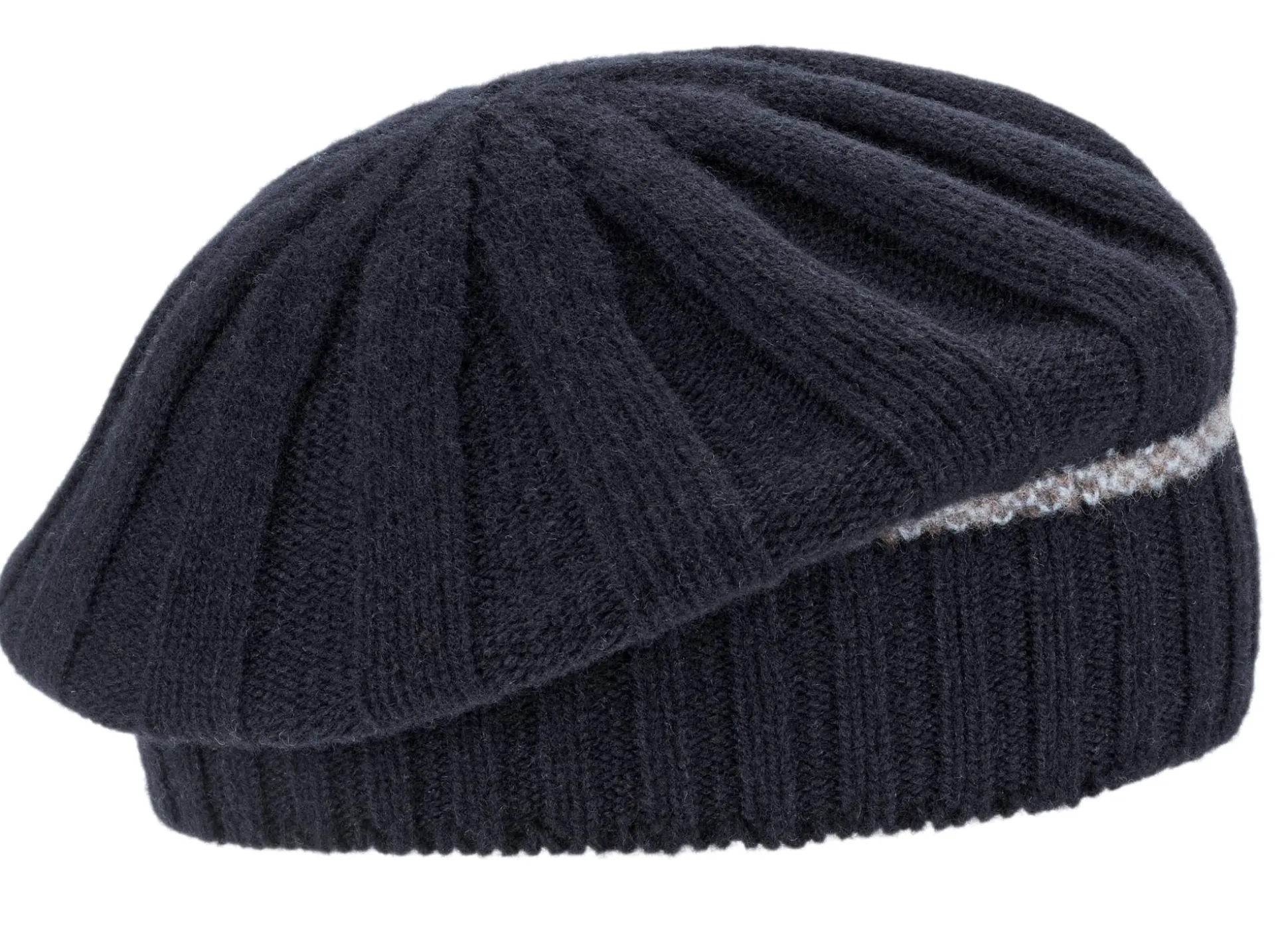 Damen-Strickbarett Lammwolle, Dunkelblau