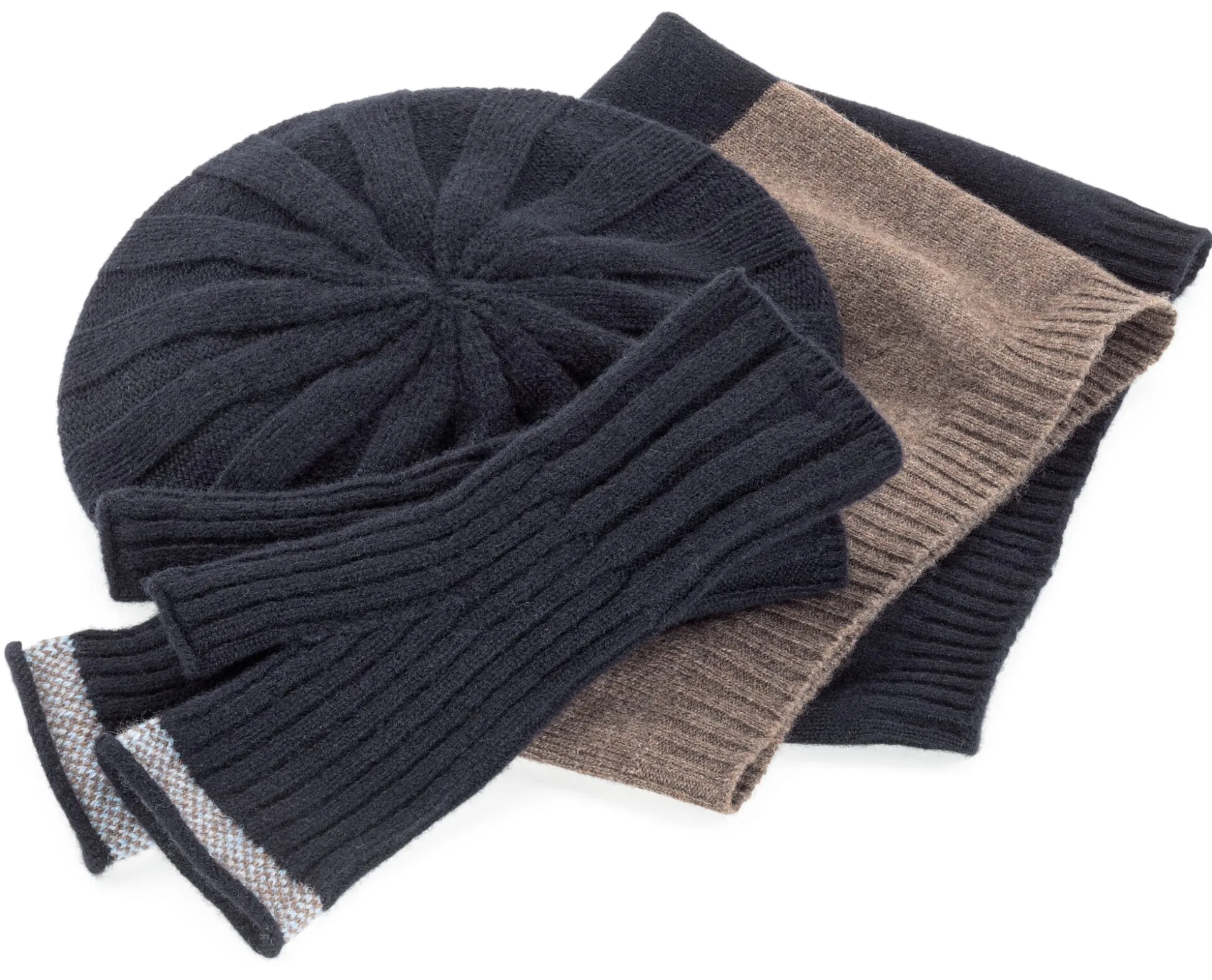 Damen-Strickbarett Lammwolle, Dunkelblau