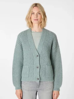 Damen-Strickjacke geknöpft